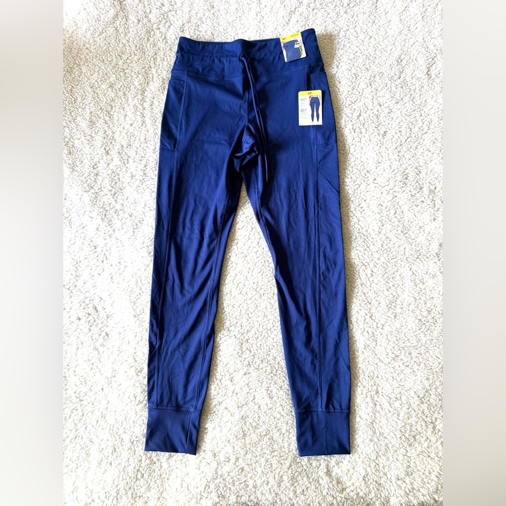 Lole Women’s Deep Blue Drawstring Leggings with Pockets Size Small New with Tags